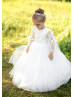 Ivory Fabulous Long Sleeves Flower Girl Dress Infant Dress